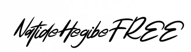 NatideHegibeFREE  Frei Schriftart Herunterladen