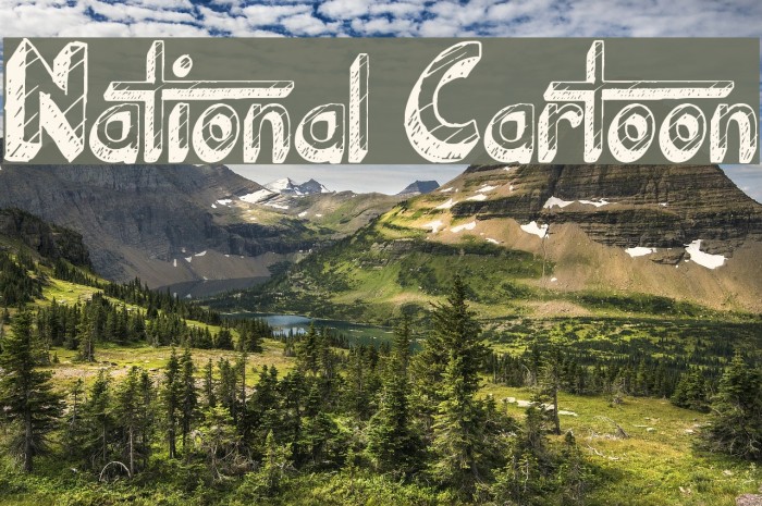 National Cartoon Font examples