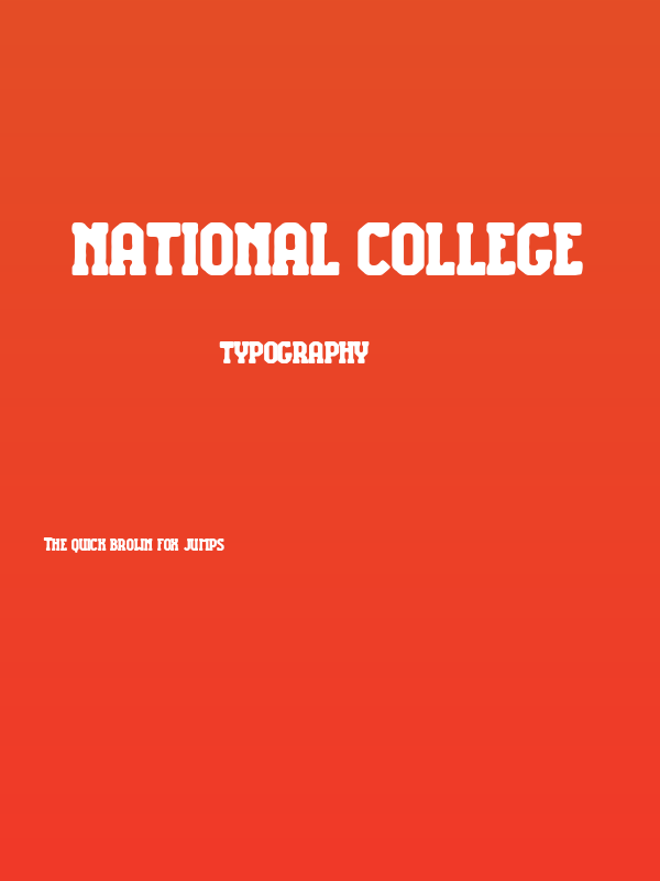 National College Poster