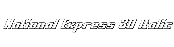National Express 3D Italic  नि: शुल्क फ़ॉन्ट्स डाउनलोड