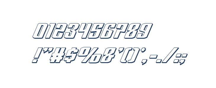 National Express 3D Italic Other Characters