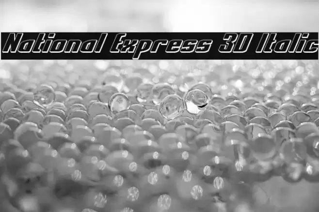 National Express 3D Italic Font examples
