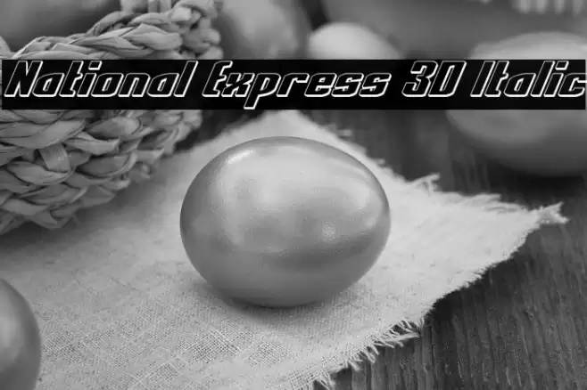 National Express 3D Italic Font examples
