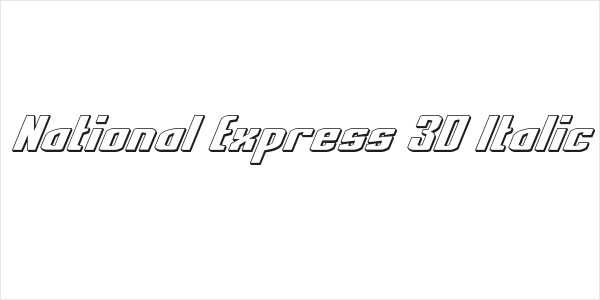 National Express 3D Italic Logo