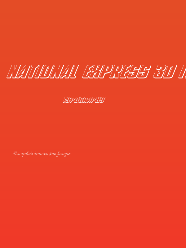 National Express 3D Italic Poster