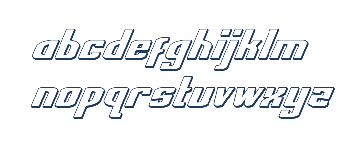 National Express 3D Italic Lowercase