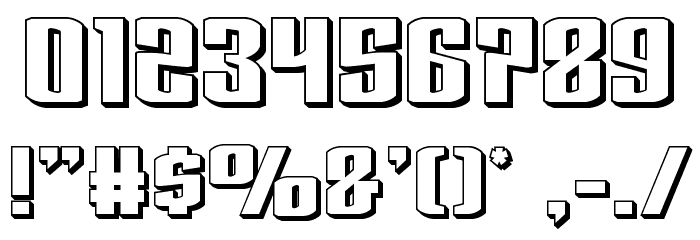 National Express 3D Font OTHER CHARS