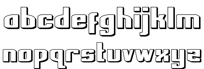 National Express 3D Font LOWERCASE