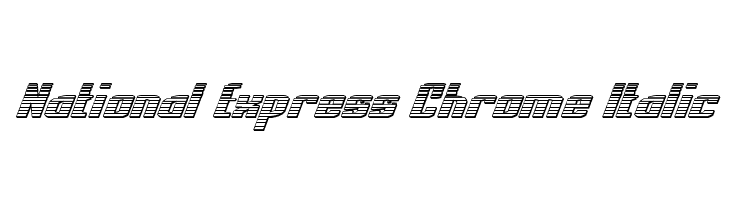 National Express Chrome Italic  フリーフォントのダウンロード