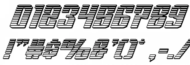 National Express Chrome Italic Font OTHER CHARS