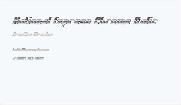 National Express Chrome Italic Business Card