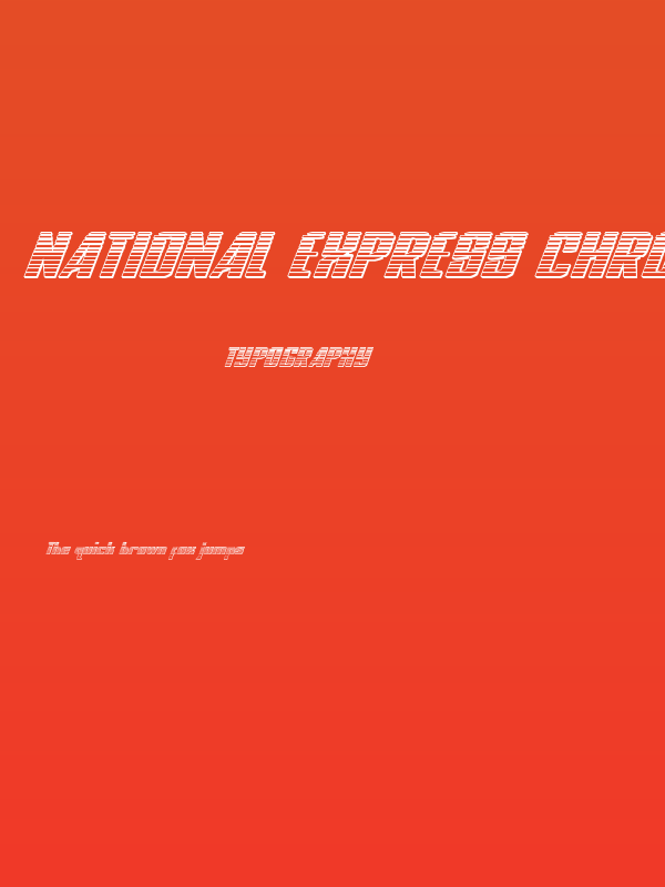 National Express Chrome Italic Poster