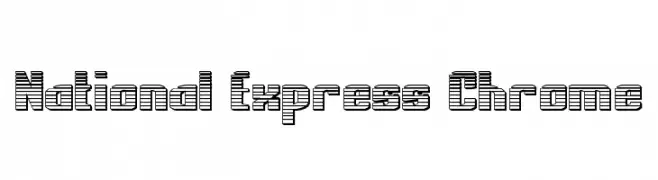 National Express Chrome  Frei Schriftart Herunterladen