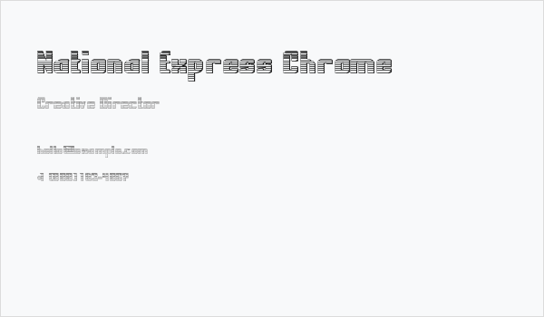 National Express Chrome Business Card