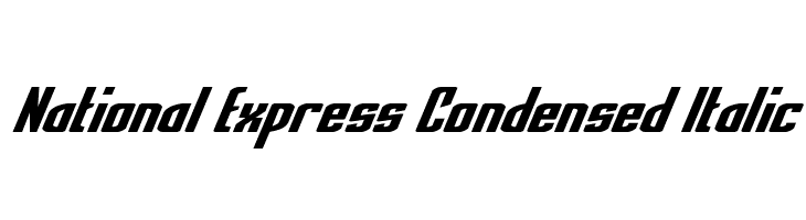National Express Condensed Italic  Descarca Fonturi Gratis