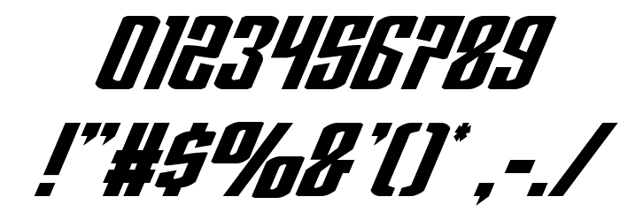 National Express Condensed Italic Font OTHER CHARS