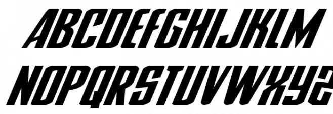 National Express Condensed Italic 字体 大写