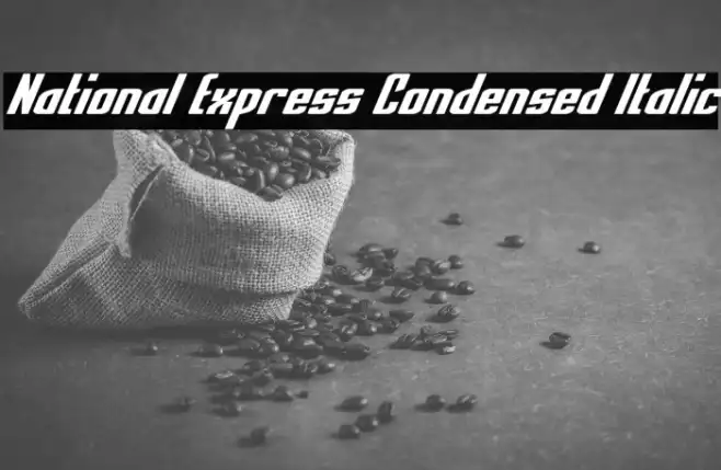 National Express Condensed Italic Example 1