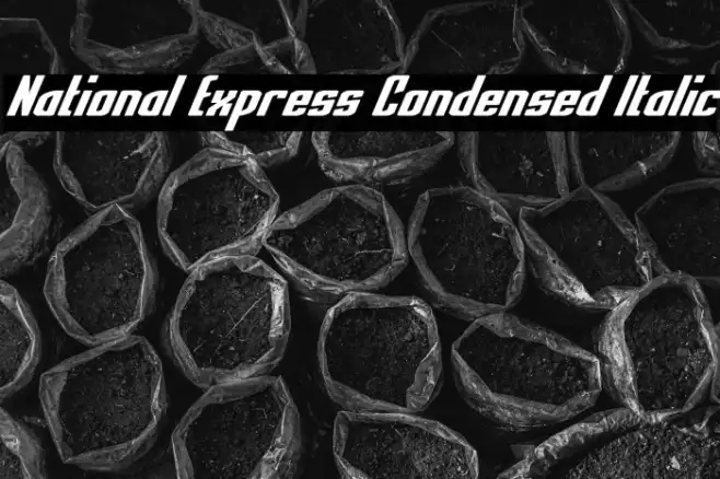 National Express Condensed Italic Example 3
