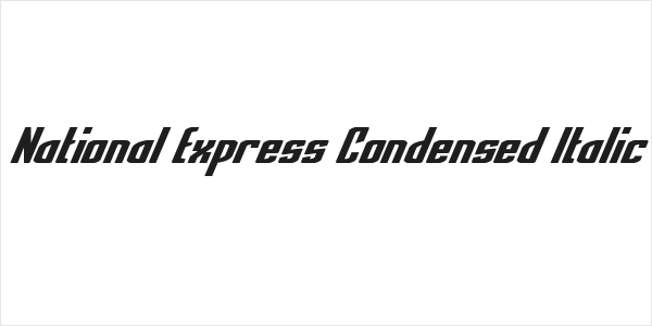 National Express Condensed Italic Logo