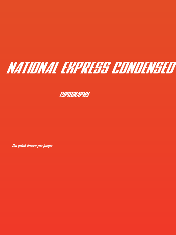 National Express Condensed Italic Poster