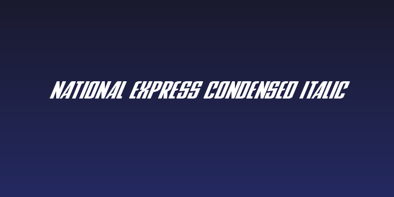 National Express Condensed Italic Social Header