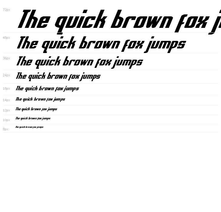 National Express Condensed Italic Waterfall