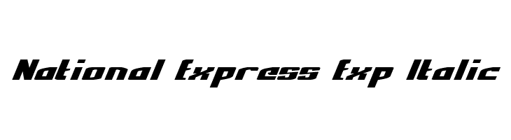 National Express Exp Italic Font