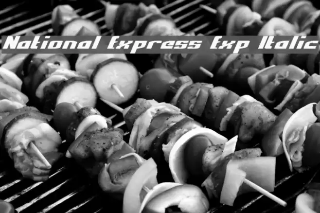 National Express Exp Italic Font examples