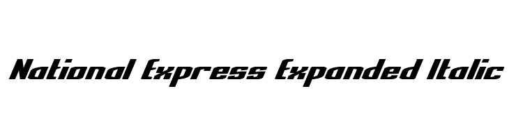 National Express Expanded Italic  les polices de caractères gratuit tlcharger