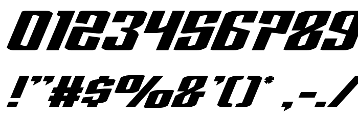 National Express Expanded Italic Font OTHER CHARS