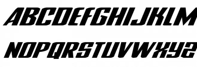 National Express Expanded Italic Schriftart Groß