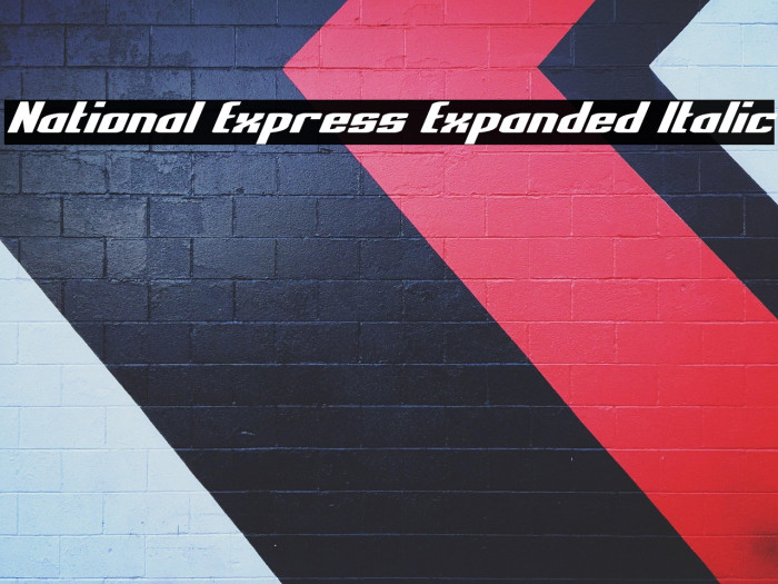 National Express Expanded Italic Example 1