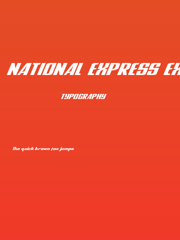 National Express Expanded Italic Poster
