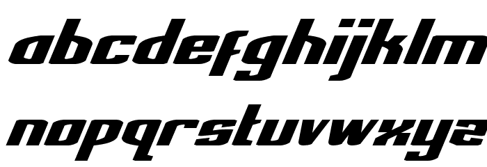 National Express Expanded Italic Font LOWERCASE