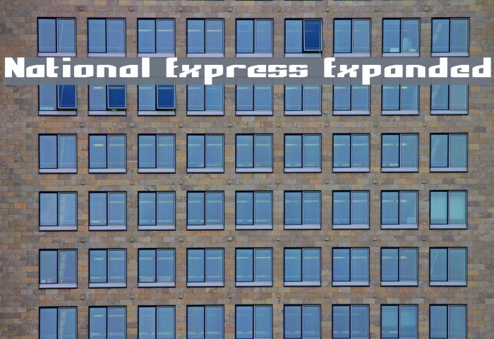 National Express Expanded Font examples