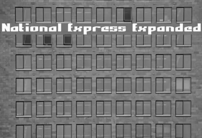 National Express Expanded Schriftart examples