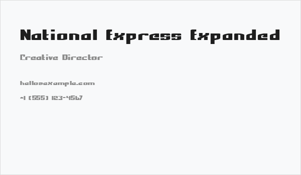 National Express Expanded Business Card