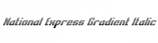 National Express Gradient Italic  les polices de caractères gratuit tlcharger