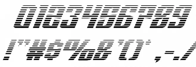 National Express Gradient Italic Font OTHER CHARS