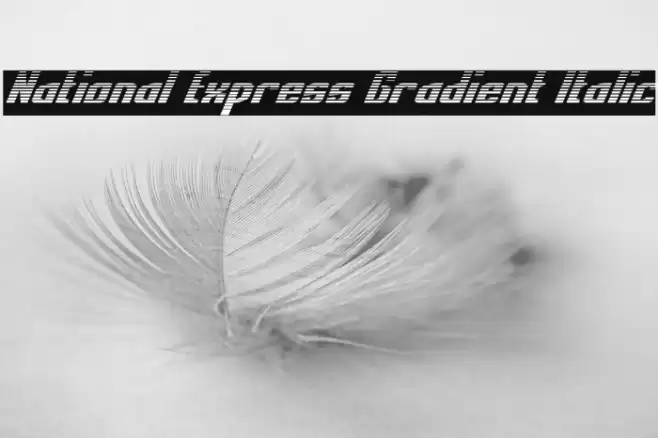National Express Gradient Italic Font examples