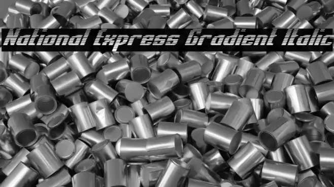 National Express Gradient Italic Font examples