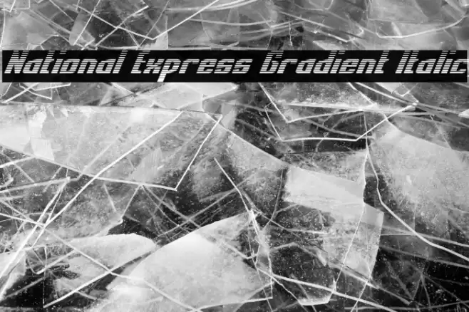 National Express Gradient Italic Font examples