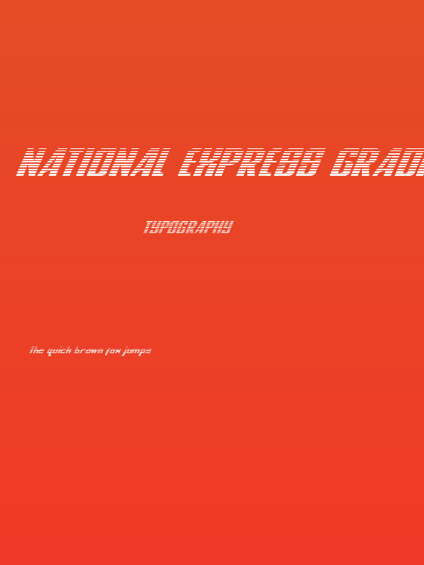National Express Gradient Italic Poster