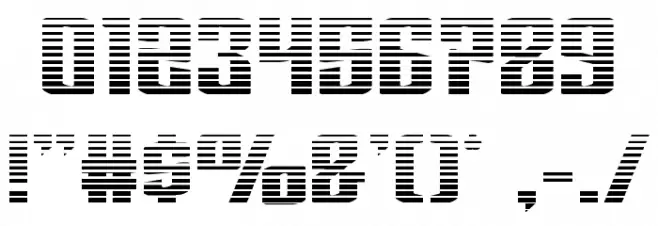 National Express Gradient Font OTHER CHARS