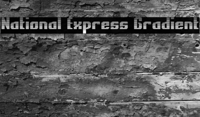 National Express Gradient Font examples