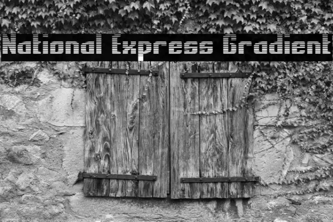 National Express Gradient Font examples