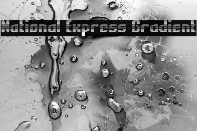 National Express Gradient Font examples