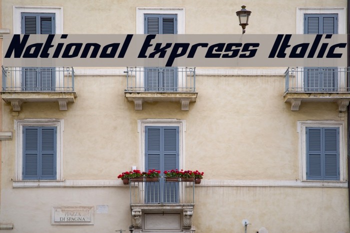 National Express Italic Font examples