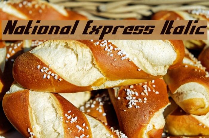 National Express Italic Font examples